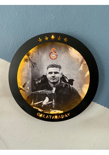 Galatasary Icardi Baskılı Bluetooth Bağlantılı Led Işıklı Tablo