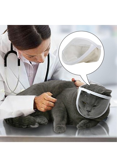 Homyl Şeffaf Kedi Yüz Maskesi Namlu Anti Isırık Küçük