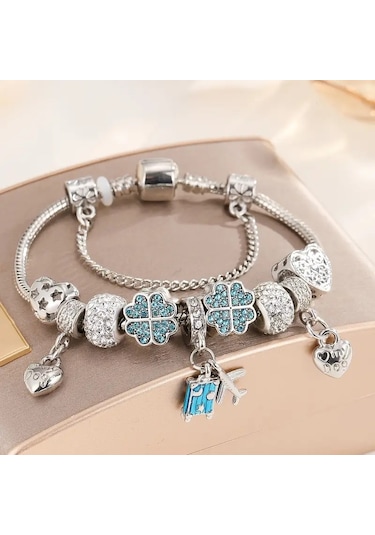 WorldshopMy Dog, Seyahat Temalı Mavi Bileklik