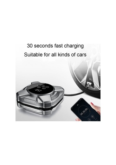 Sones 22 Silindir Araba Akıllı Dijital Ekran Şişirme Pompası Taşınabilir Araç Lastiği Pnömatik Motor Siyah