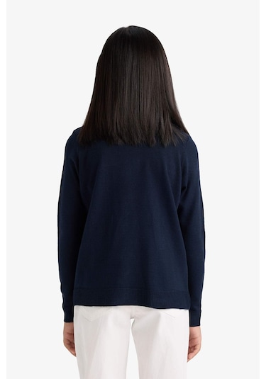 Defacto Kız Çocuk Bisiklet Yaka Düğmeli Okul Hırkası N8407a625aunv251 Lacivert