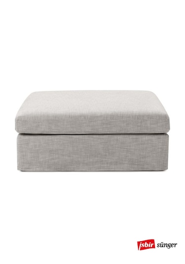 Mode Siesta Pro Kuş Tüyü Puf 19 Gri Keten Kumaş Işbir Sünger Dai