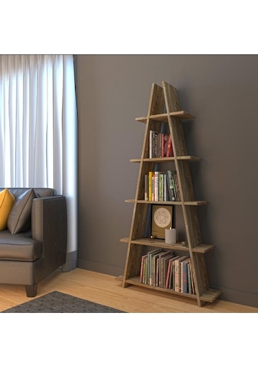 Seswood Seshome Ahşap Desen Kitaplık Ve Dekor Ürünü