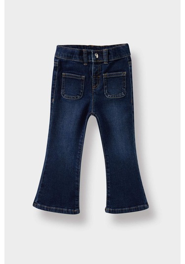 Defacto Kız Bebek Flare Fit Jean Pantolon F3693a525aube364 Mavi