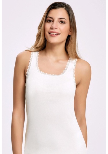 İlke 245 Kadın Kaşkorse Geniş Askılı Atlet 6 Adet 001