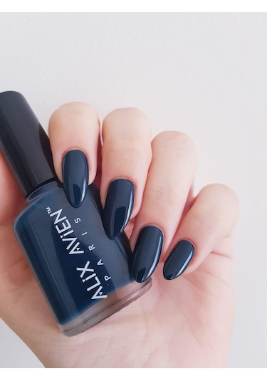 Alix Avien Petrol Mavisi Oje 26 Yüksek Pigmentli Uzun Süreli Kalıcılık Hızlı Kuruma Nail Lacquer 26