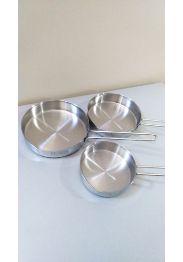 Paslanmaz Çelik Sos Tavası 3lü Sığ Tava Seti 12-14-16cm Filinta S