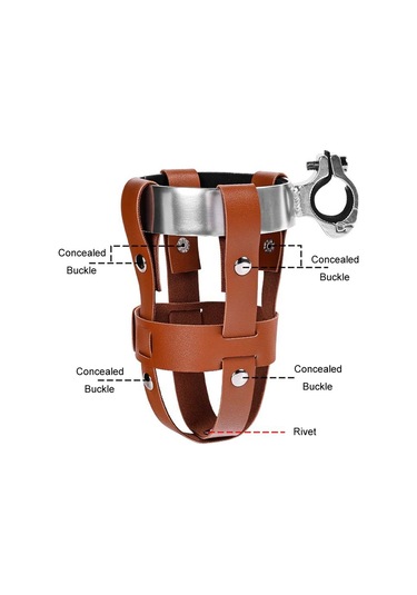 Sones Açık Hava Anti-sarsıntı Bisiklet Su Şişesi Tutucu Bisiklet Bardak Taşıyıcısı Kahverengi Ağ + Siyah Tutucu