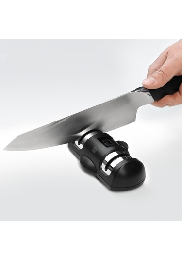 Padalink Huohou Bıçak Taslaştırıcı: Kaba/ince Taşlama, Süper Tutuculu, Ahşap Ve Çelik Bıçaklar İçin Mutfak Aleti Siyah