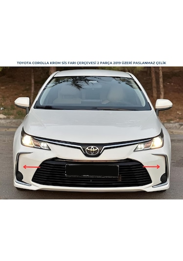 Toyota Corolla Uyumlu Krom Sis Farı Çerçevesi 2 Parça 2019 Ve Üzeri