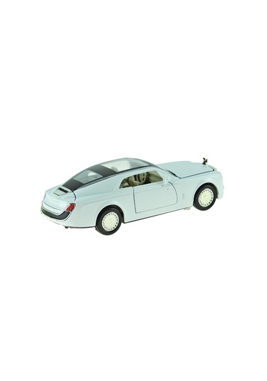 Çek Bırak Işıklı Sesli Oyuncak Metal Araba Phantom 13 Cm Beyaz