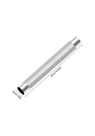 Pazly 19.7 2.4in Paslanmaz Çelik Odun Soba Borusu, Yüksek Sıcaklığa Dayanıklı, Kamp Ve Ev Kullanımı