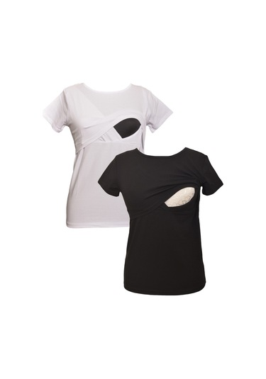 Luvmabelly Myra2501 2516 Emzirme Tshirt Seti-beyaz