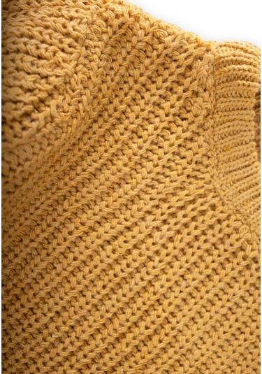 Cigit Bisiklet Yaka Selanik Triko Kazak 2-8 Yaş Hardal Sarı Hardal Sarı