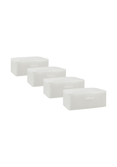 Home Wave 4'lü Orta Boy Gri Pötikare Hurç Set 52 x 28 x 21 cm