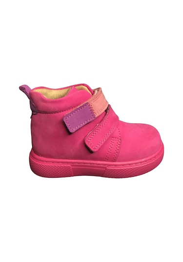 Ortopedikal 1001 Ridente Pembe Bebe Kız Çocuk Bot % 100 Deri Anatomik Bilekten Cırtlı Pembe