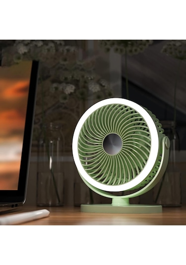 Led Işık Rotasyonu İle Usb Masa Fanı 2 Speed Ayarabilir Soğutma Fan Ev Ofis Araç Oun