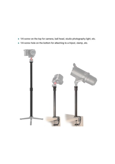 Andoer D10189 Aluminum Alaşımlı Kelepçeli Uzatma Monopotu