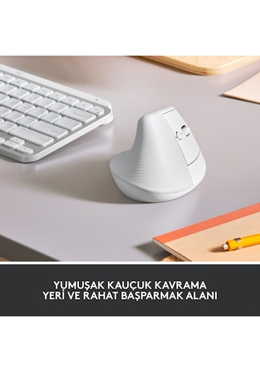 Logitech Lift Sessiz Kablosuz Ergonomik Dikey Mouse
