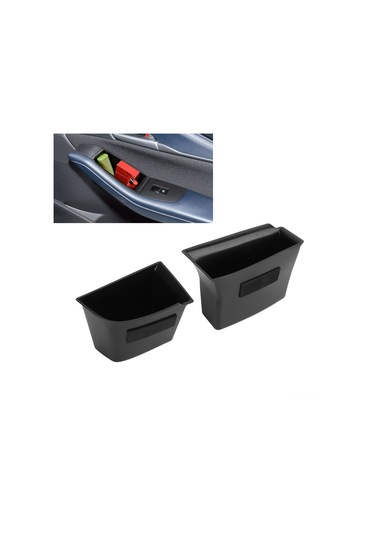Wezone Mazda 3 2019-2021 Ve Cx-30 2020-2021 İçin Abs + Kauçuk Araç Kapı Depolama Kutusu, Tutamak Ve Dekorasyon 2 Adet