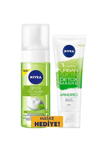 Nivea Urban Skin Yüz Yıkama Köpüğü 150 ML+  Maske