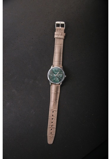 Hakiki Deri 18mm Akıllı Pimli Saat Kordonu Bej