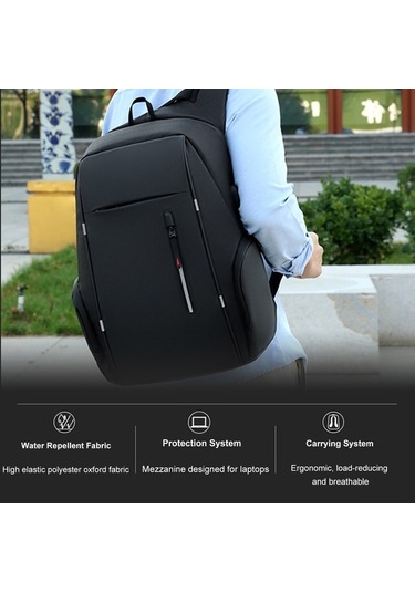 Didadodo 17 Usb Şarj Portlu Su Geçirmez Sırt Çantası - Büyük Kapasiteli Laptop Çantası Laptop Çantası