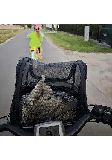 Brightnova Siyah Evcil Hayvan Bisiklet Sepeti Koruması Nefes Alabilir Emniyet Filesi
