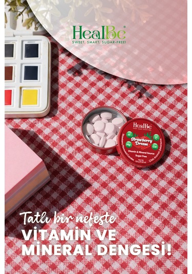 Çilek Aromalı Şekersiz Şekerleme
