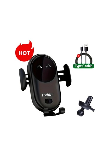 Gateesat Mavi Kablosuz Şarjlı Hava Soğutmalı Araç Telefon Tutucu Silikon Hızlı Şarj 36v