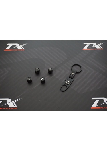 Dk Mitsubishi Logo Anahtarlık Sibop Kapağı Seti