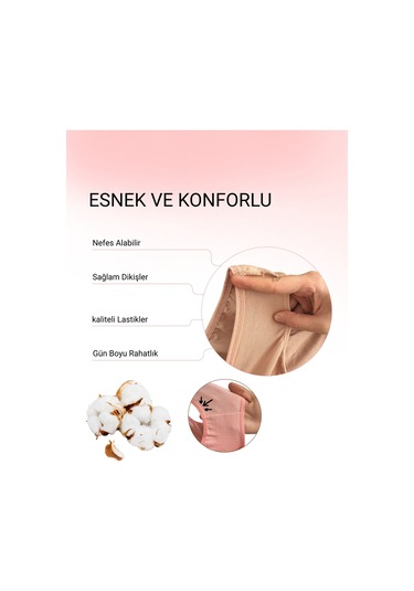 Alya Underwear Kadın Pamuklu Hipster - Slip Külot 5 Farklı Renk 1 Pakette Çok Renkli P14