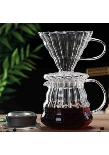 Epinox Coffee Tools Marka Cam Kahve Demleme Cam Kulp Şeffaf