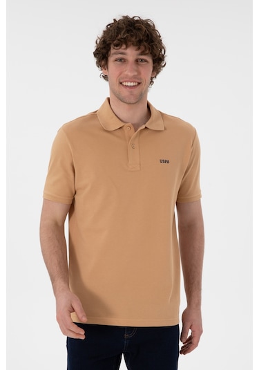 U.S. Polo Assn. Erkek Regular Fit Polo Yaka Camel Basic Tişört 50306007-VR015 U.S. Polo Assn. Erkek Regular Fit Polo Yaka Camel Basic Tişört 50306007-VR015