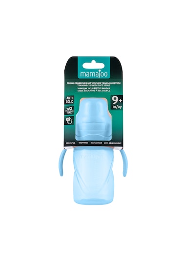 Mamajoo Damlatmaz Eğitici Kulplu Bardak, 270 Ml, Powder Blue, 1 A Mavi