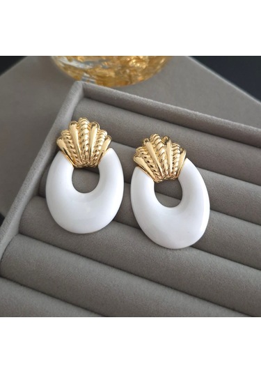 Vip Özel Seri Çift Renk Vintage Kadın Küpe Çok Renkli