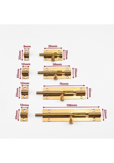 Pirinç Kapı Slayt Yakalama Kilit Cıvata Mandalı Ev Kapısı Dolap Pencere Güvenlik Aracı 100mm
