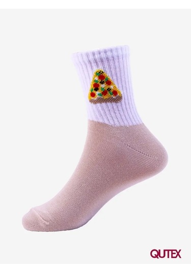 Qutex Kız Çocukları İçin Desenli Çoraplar, 5 Çiftlik Set. 28800302 Bordo