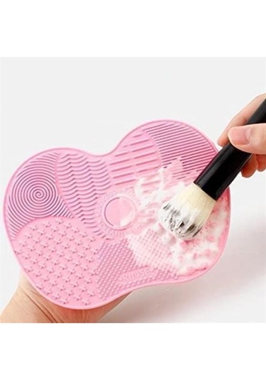 Zmc Bilişim Pratik Kolay Makyaj Fırçası Temizleme Matı Aparatı Aleti