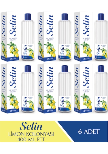 Selin 80 Derece Limon Kolonyası Pet Şişe 400 ML x 6