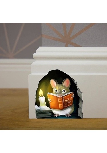 Fare Deliği Duvar Stickerı 3d Çıkartmalar 8 8 8 Diğer