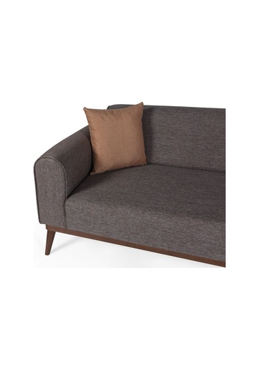 Seneca Keten Yataklı Kanepe Kahve Kahve