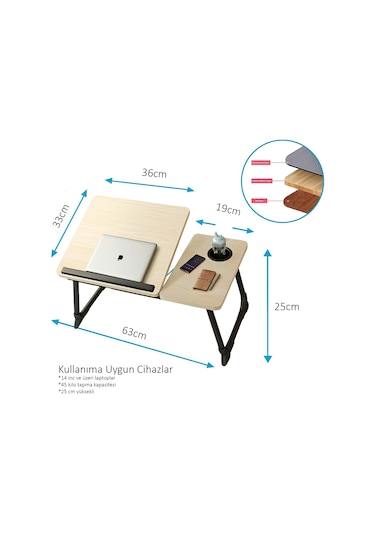 Laptop Standı Yükseltilebilir Çocuk Çalışma Sehpası Ders Çalışma