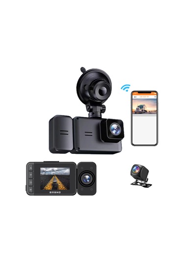 A18 Wifi Araç Kamerası Ön Ve Arka İç Çift Kameralı Araba Dvr, Gece Görüşlü Park Modu