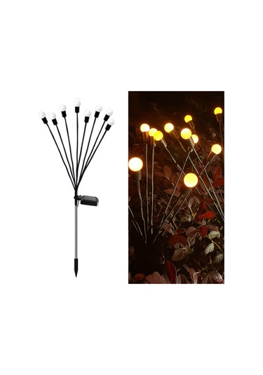 Dianziye Güneş Enerjili Sallanan Atkı Işığı - Bahçe Dekorasyonu - 8 Led Isınak Işık - Sürekli Açık - 1 Adet - Ip65 Su Geçirmez Diğer