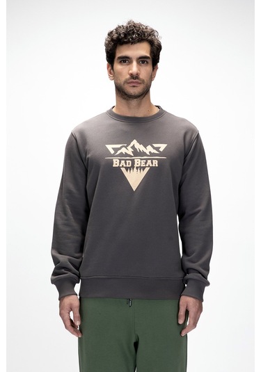 Bad Bear Erkek Sweatshırt Mountaın Crewneck 25.02.12.027 Antrasit