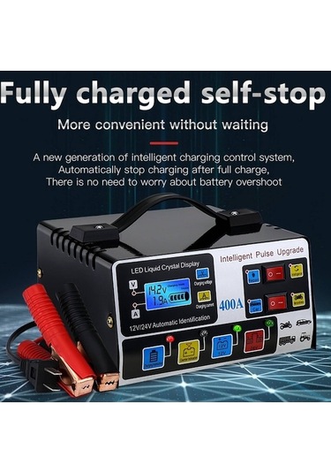 Didadodo Araç Akü Şarj Cihazı Lcd Ekran 12v24v 220w Abd Plug - Renkli Altın, Güçlü Tasarım Altın