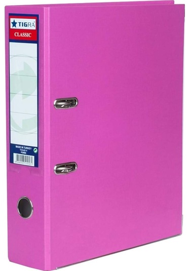 Tigra Geniş Pembe Büro Klasörü 25 Adet (1 Koli)