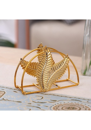 C-ferforje Doku Tutucu Ev Yaratıcı Avrupa Restoran Kahve Dükkanı Peçete Tutucu Altın Kare Kağıt Saklama Masa Süsleri