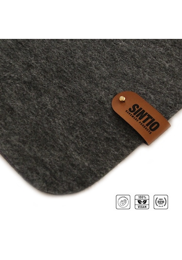 Sintio 50x100 Kaydırmaz Taban İlaveli Keçe Mousepad Koyu Gri